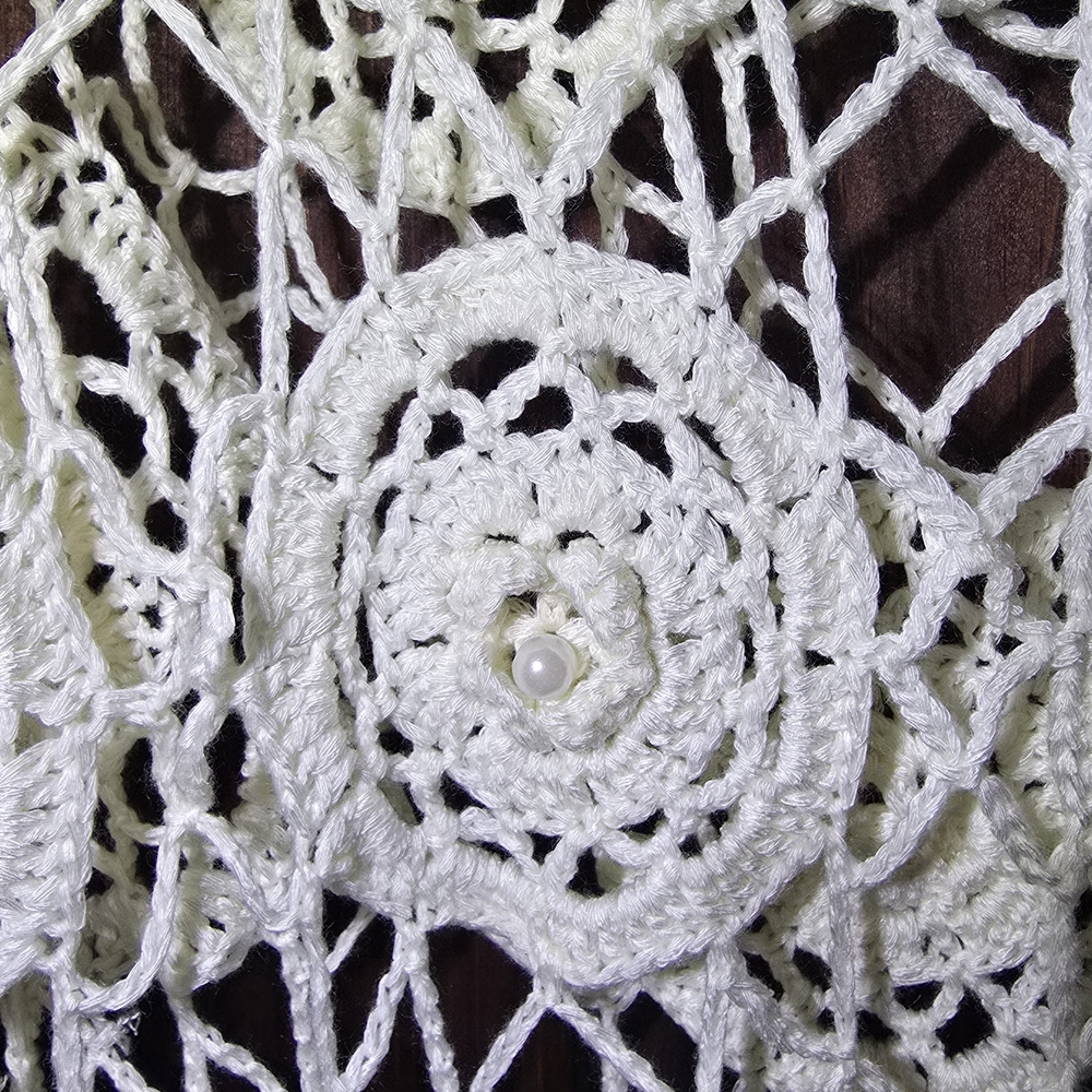 Elegant Cream Crochet Sweater - Picture 5 of 5